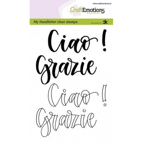 CraftEmotions Clearstamps A6 Ciao Grazie