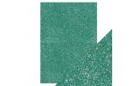 5 fogli A4 Carta Glitterata Tonic Glitter Card Turquoise Lake 250gsm