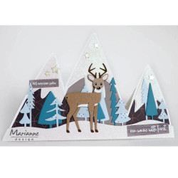 Marianne Design Craft Stencils Mountains by Marleen