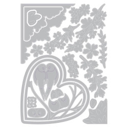 Thinlits Die Set 20pz - Love Birds Shadow Box 663619