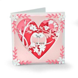 Thinlits Die Set 20pz - Love Birds Shadow Box 663619