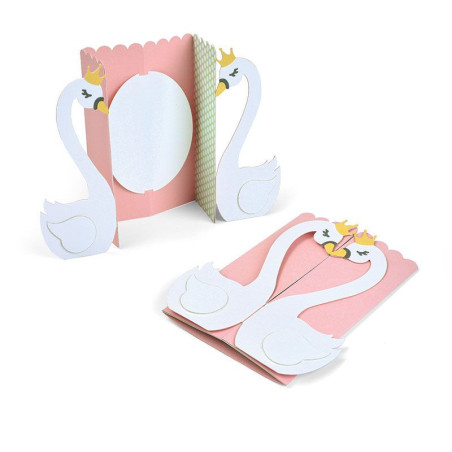 Thinlits Die Set 6pz - Card Swan Fold-a-Long 663617