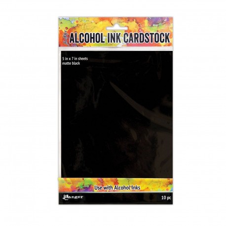 Tim Holtz Alcohol Ink Cardstock Black Matte