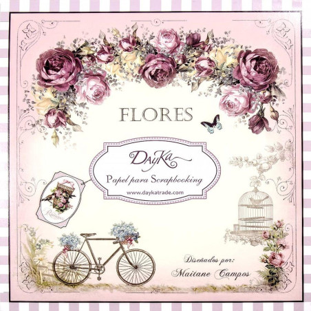 DayKa Trade Flores Paper Pad 20x20cm