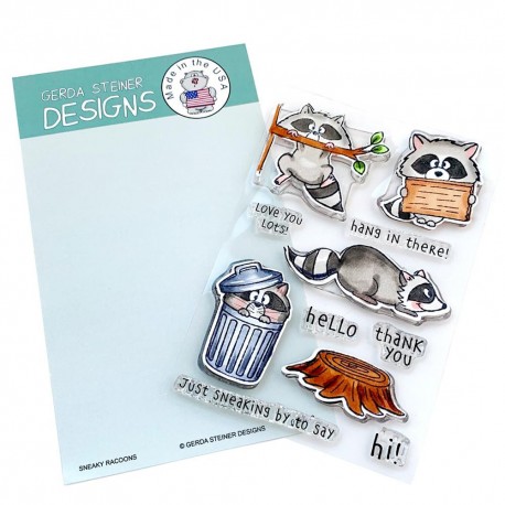 Gerda Steiner Designs Clear Stamp Set Sneaky Racoons