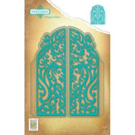 Nellie's Choice Vintasia Die Filigree Die Door