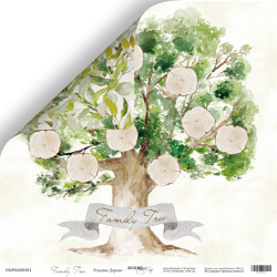 ScrapMir Family Tree Paper Pad 20x20cm