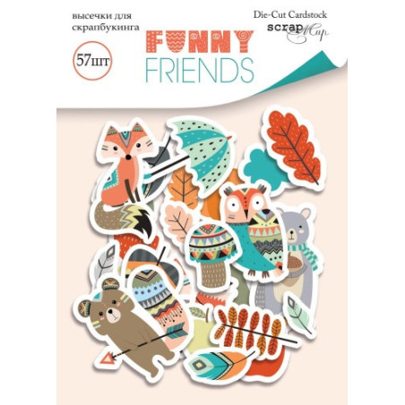 ScrapMir Funny Friends Die-Cut Cardstock 57pz