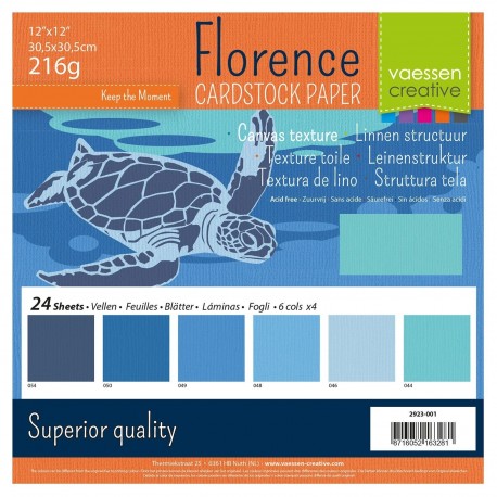 Florence Cardstock Multipack Blue 30x30cm