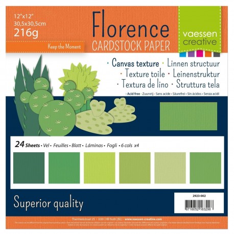 Florence Cardstock Multipack Green 30x30cm