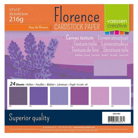 Florence Cardstock Multipack Purple 30x30cm