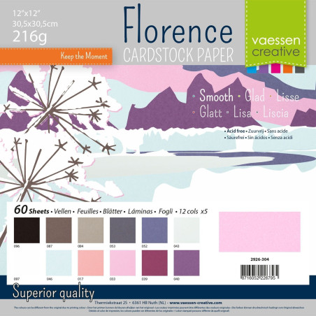 Florence Cardstock Smooth Winter LISCIO 30x30cm
