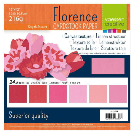 Florence Cardstock Multipack Roze 30x30cm