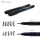Tombow Brush Pen Fudenosuke Blister Black Soft, Hard 2pz