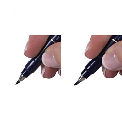 Tombow Brush Pen Fudenosuke Blister Black Soft, Hard 2pz