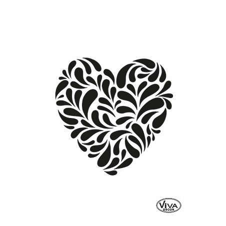 Viva Stencil Paisley Herz A5