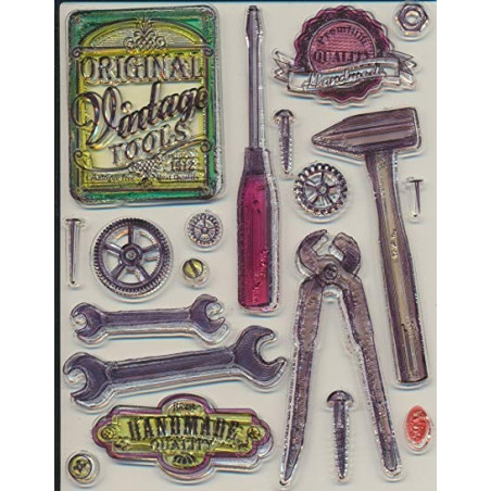 Viva Clear Stamp Vintage Tools