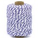 Vivant Cord Cotton Twist Royal Blue and white 50 MT 2MM