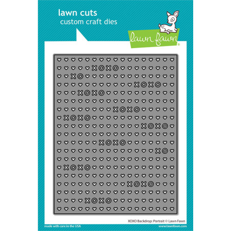 Lawn Fawn Die XOXO Backdrop: Portrait