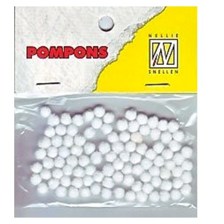 Nellie's Choice Mini Pompoms White