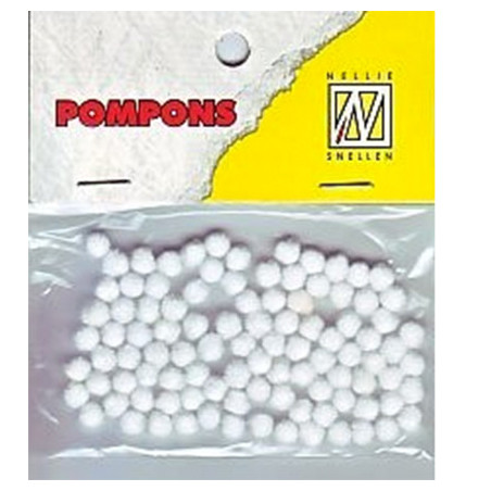 Nellie's Choice Mini Pompoms White