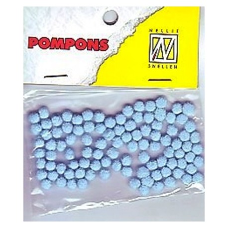 Nellie's Choice Mini Pompoms Baby Blue 3mm