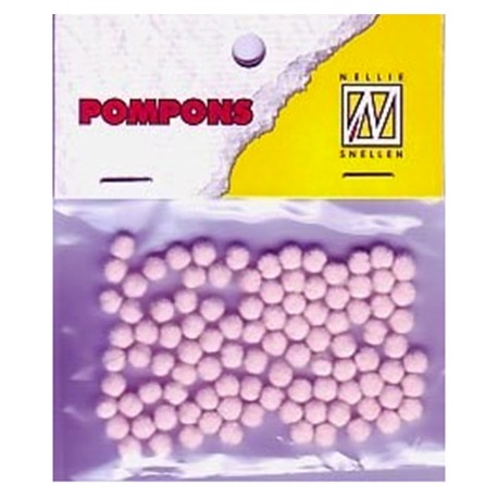 Nellie's Choice Mini Pompoms Pink 3mm