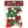 Mix PomPom Set Christmas 50pz