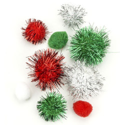 Mix PomPom Set Christmas 50pz