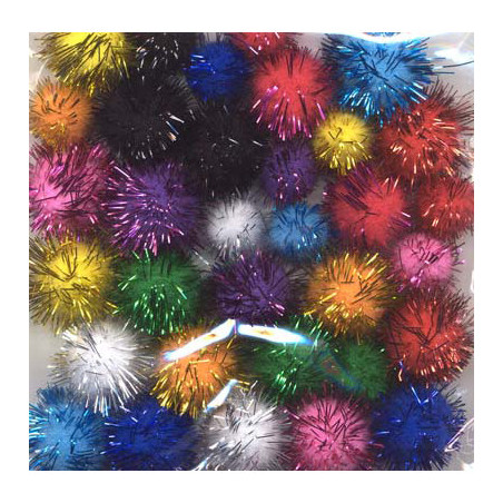 Mix PomPom Set Glitter 33pz