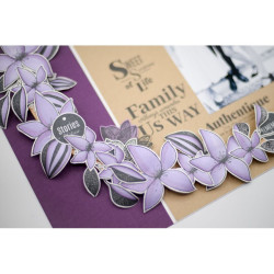 Florileges Timbro montato BRANCHE QUATRE FEUILLES