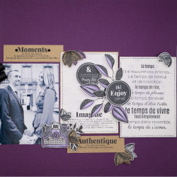 Florileges Timbro montato BRANCHE QUATRE FEUILLES