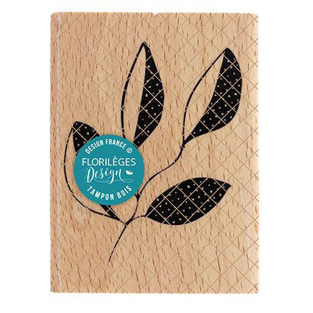 Florileges Timbro montato BRANCHE QUATRE FEUILLES