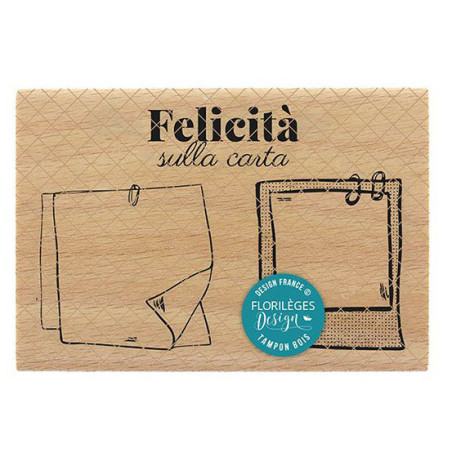 Florileges Timbro montato FELICITÀ SU CARTA