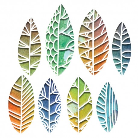 Thinlits Die Set 8pz - Cut Out Leaves 664431