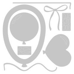 Thinlits Die Set 8pz - Balloon 664371