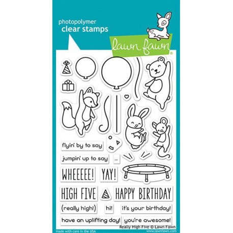 PRE-ORDINE LAWN FAWN Clear Stamp Really High Five