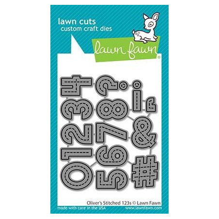 PRE-ORDINE LAWN FAWN Cuts Oliver's Stitched 123's
