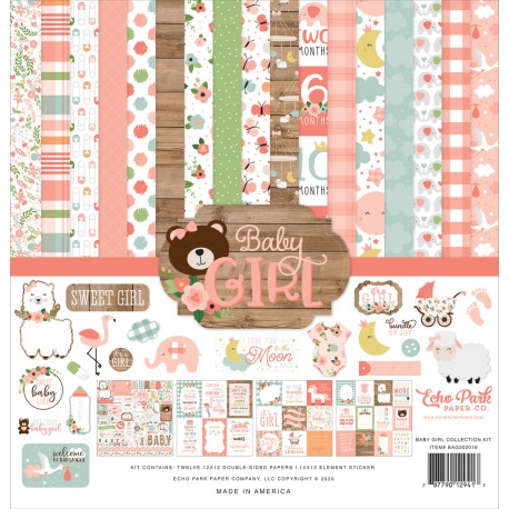 Echo Park Baby Girl Collection Kit 30x30cm