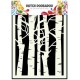 Dutch DooBaDoo Mask Art Stencil Birch Trees A5