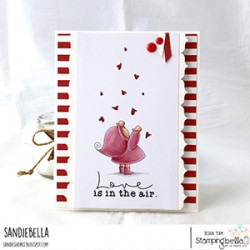 Stamping Bella Cling Stamp Bundle Girl With Falling Hearts