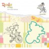 Nellie's Choice DADA Die with Clear Stamp Marriage Love on a Bike
