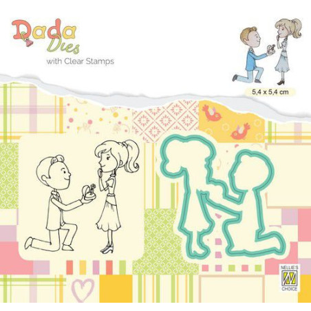 Nellie's Choice DADA Die with Clear Stamp Proposal of Marriage