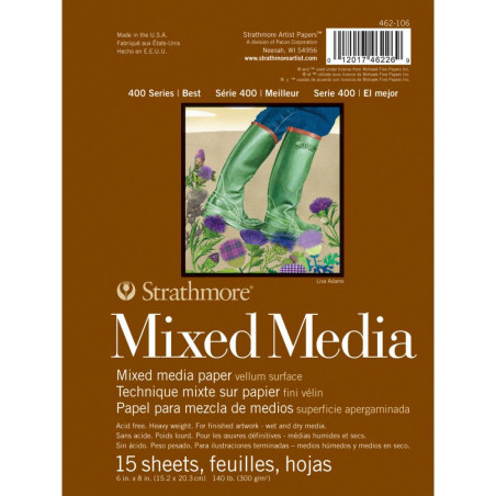 Strathmore Mixed Media Vellum Paper Pad 15 fogli 300gsm