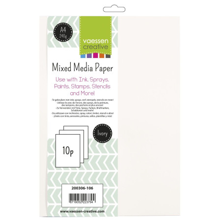 Vaessen Paper Mixed Media IVORY A4 240gsm