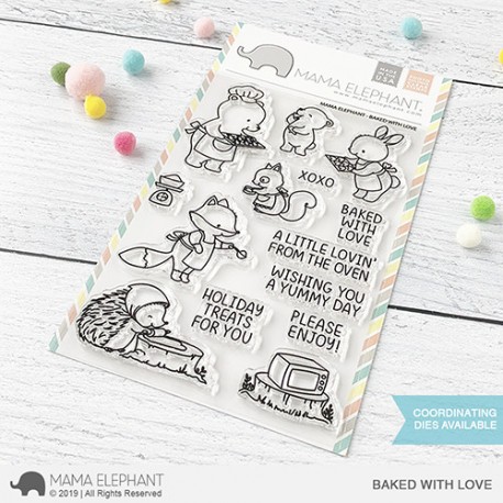 Mama Elephant Clear Stamp BAKED WITH LOVE