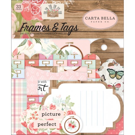 Carta Bella Farmhouse Market Frames & Tags 33pz