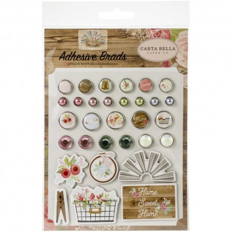 Carta Bella Farmhouse Market Brads 25pz+6 Chipboard