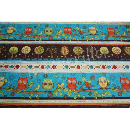Tessuto Owls and Trees