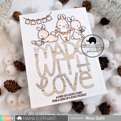 Mama Elephant Clear Stamp CRAFTED WITH LOVE